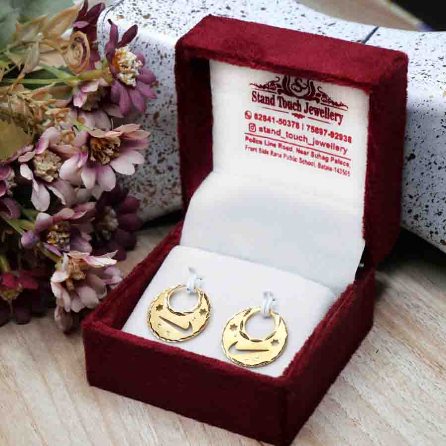 Gold color Nike Swoosh Earring