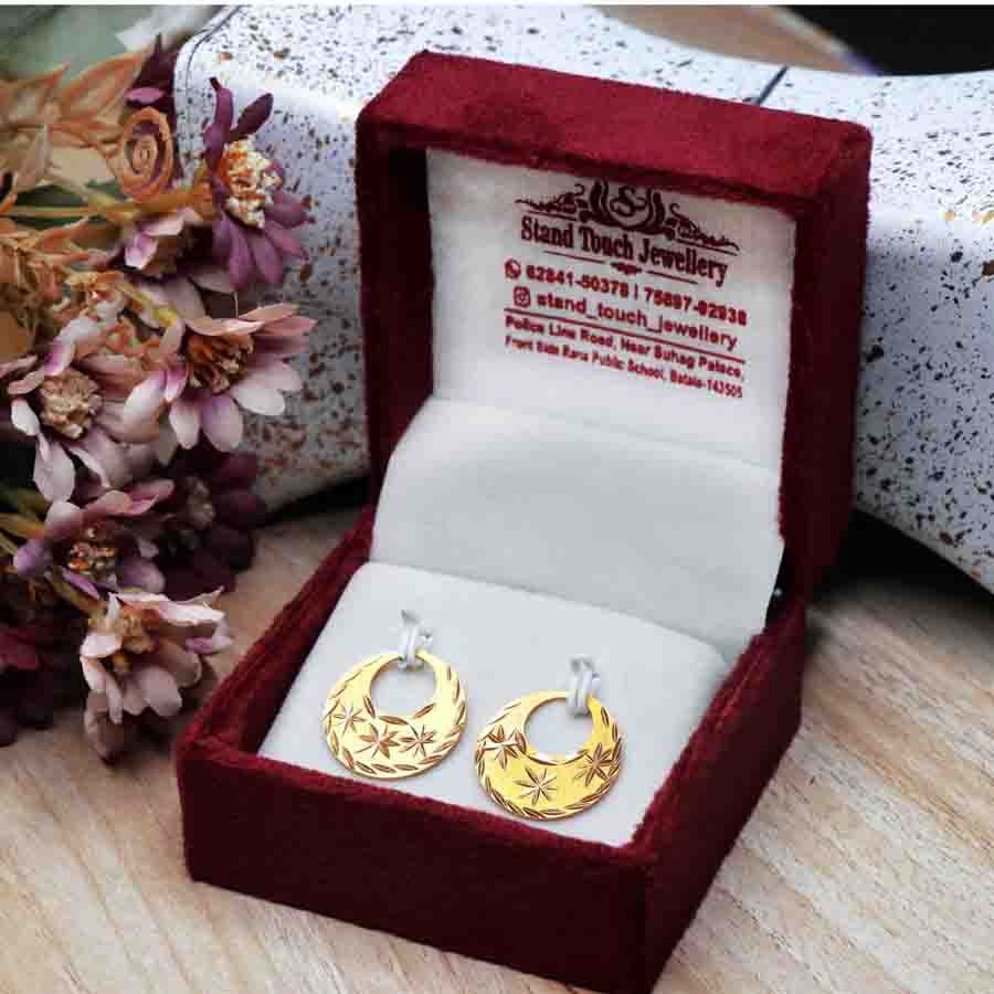 Gold Color Stars Earring