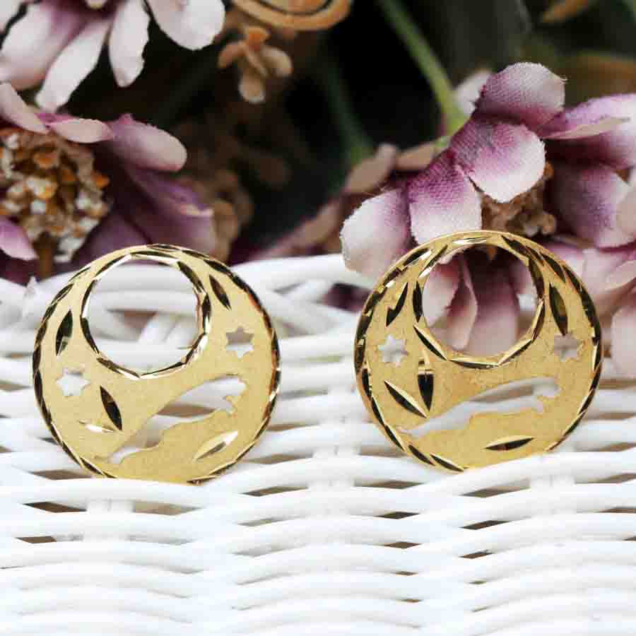 Gold Color Stars Earring
