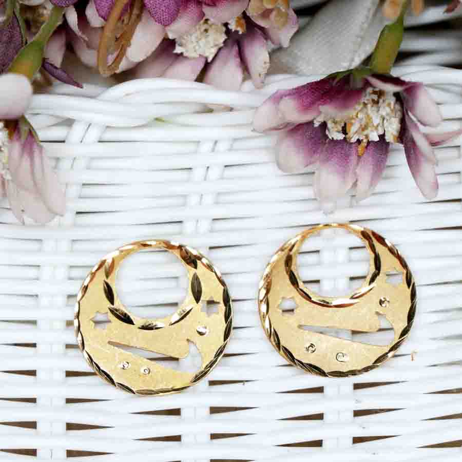 Gold color Nike Swoosh Earring