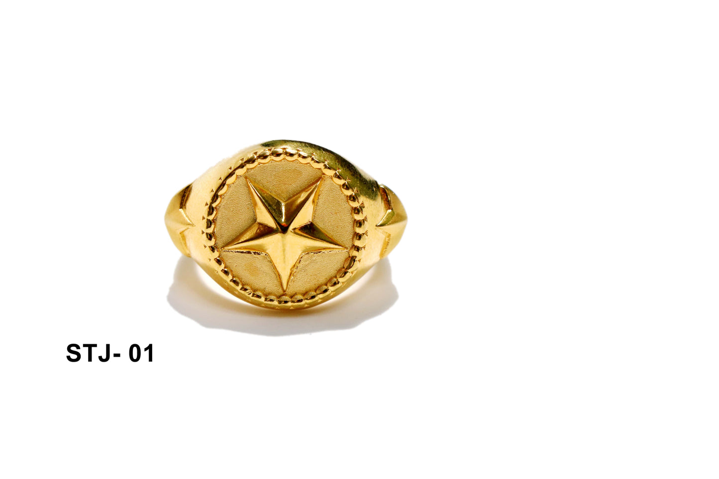 Gold-Plated Ring with Star Design