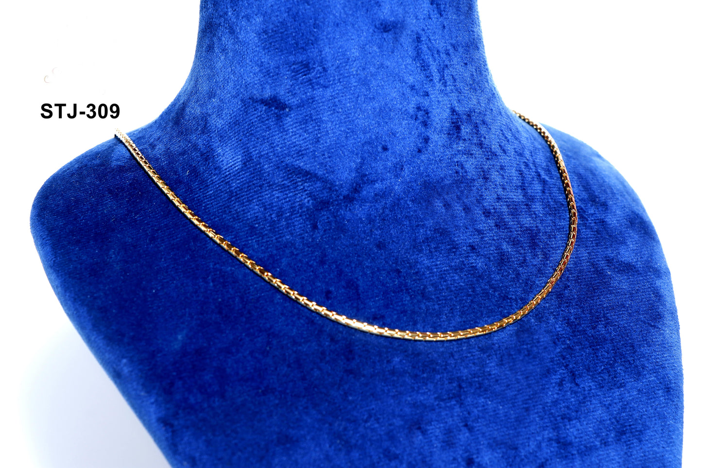 Gold-Tone Minimalist Chain for Men - Sleek Link Design with Lobster Clasp