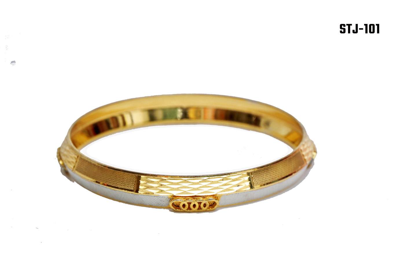 Stand Touch Jewellery Latest Gold Plated Kada Bracelet for Men and Boys Pack of 1