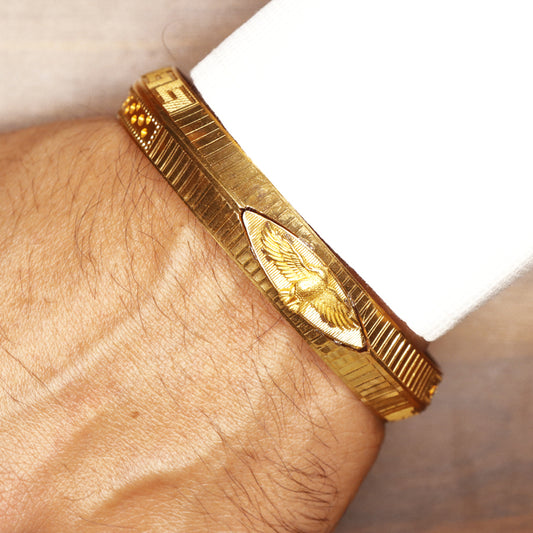 Gold Color Greek key Pattern Kada