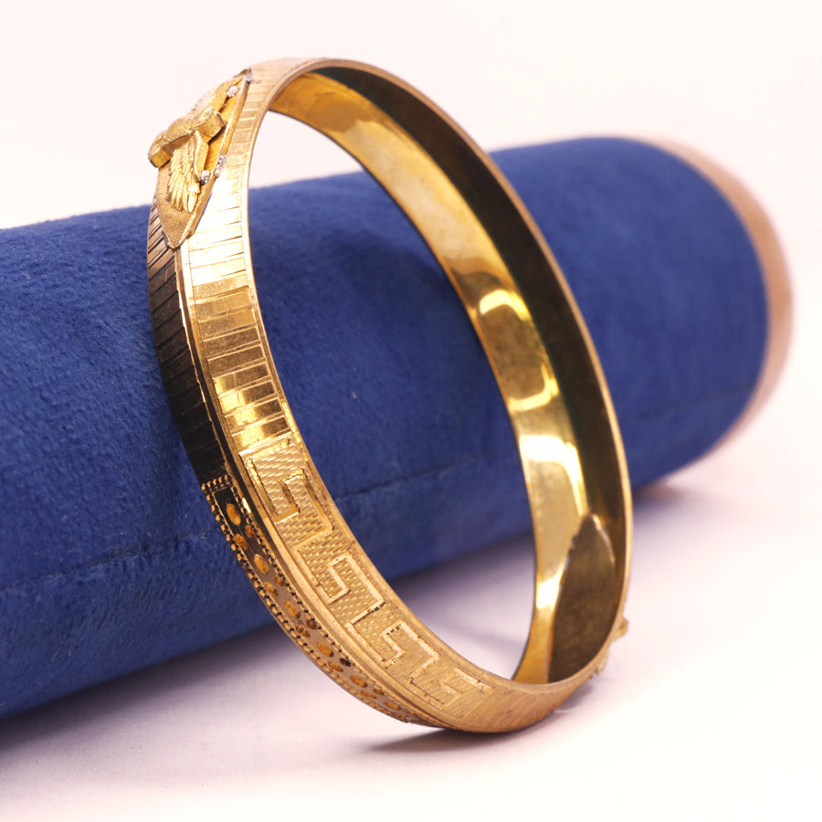 Gold Color Greek key Pattern Kada