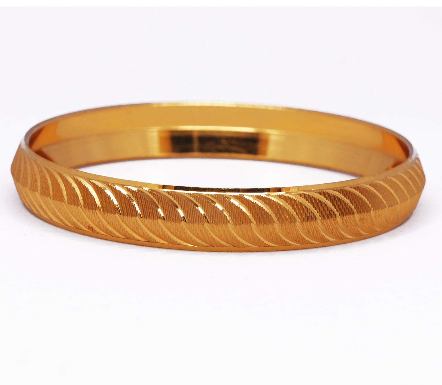 Gold Color Wave Pattern Kada