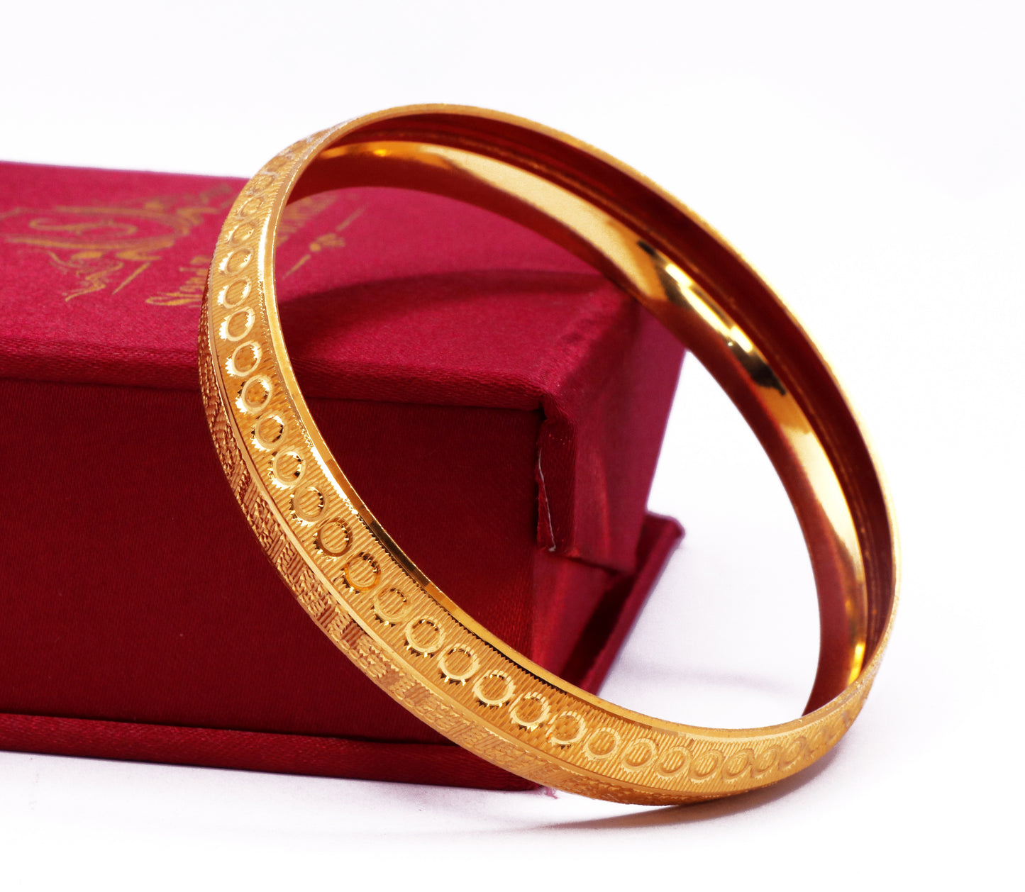 Gold Color Greek Meander Pattern Kada