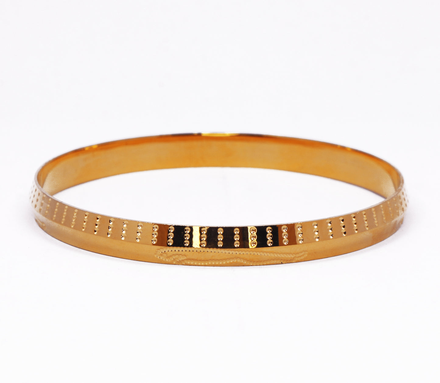 Gold Color Dotted Pattern Kada