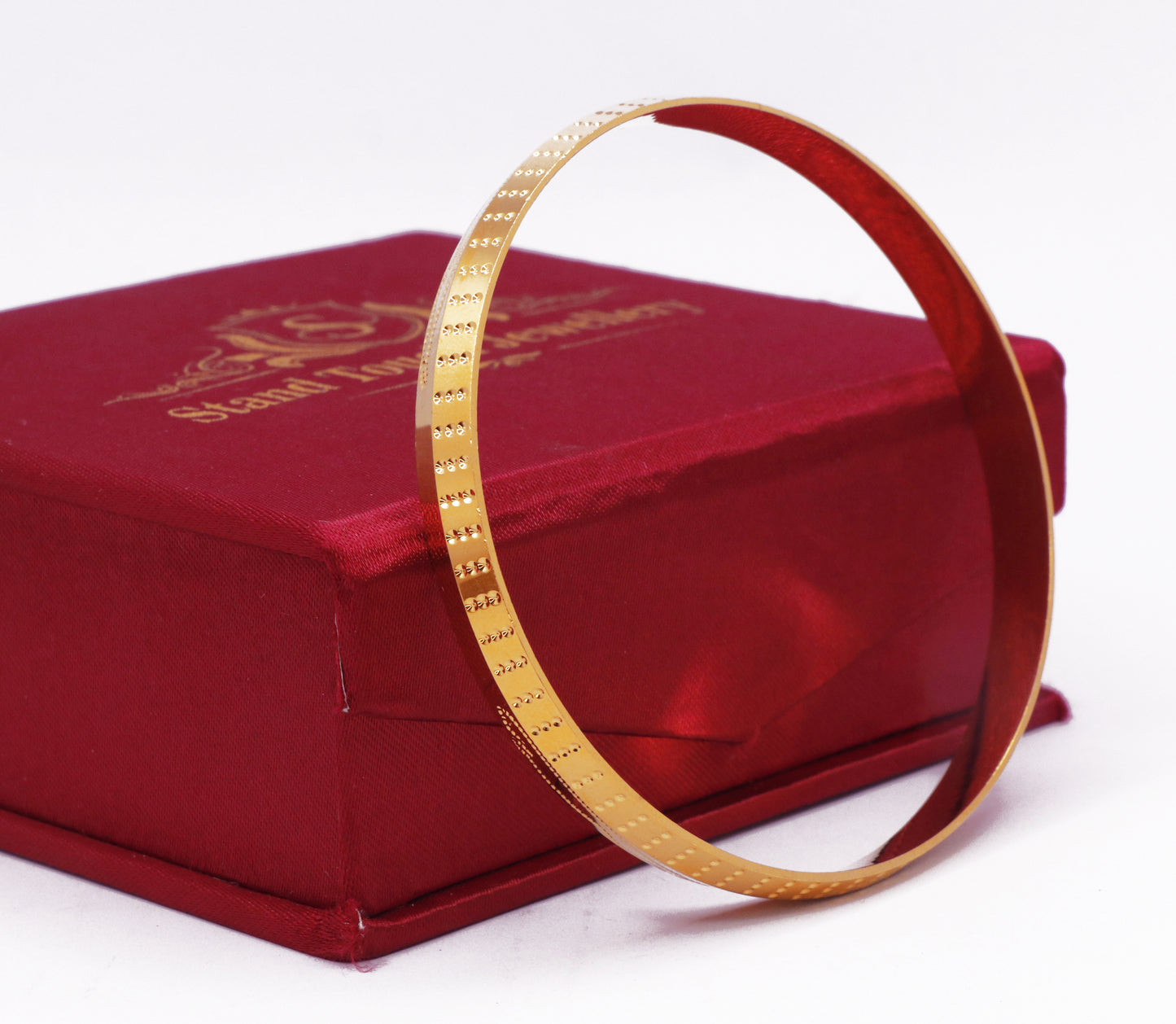 Gold Color Dotted Pattern Kada