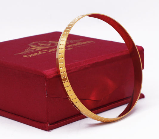 Gold Color Dotted Pattern Kada