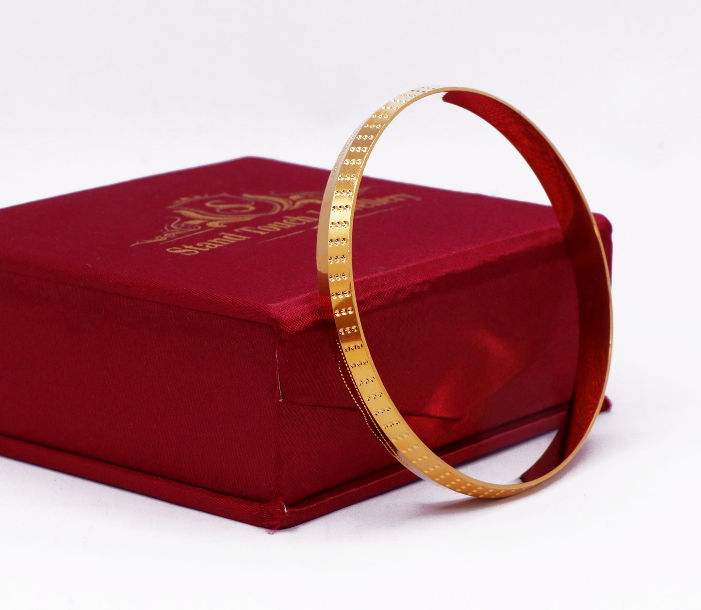 Gold Color Dotted Pattern Kada