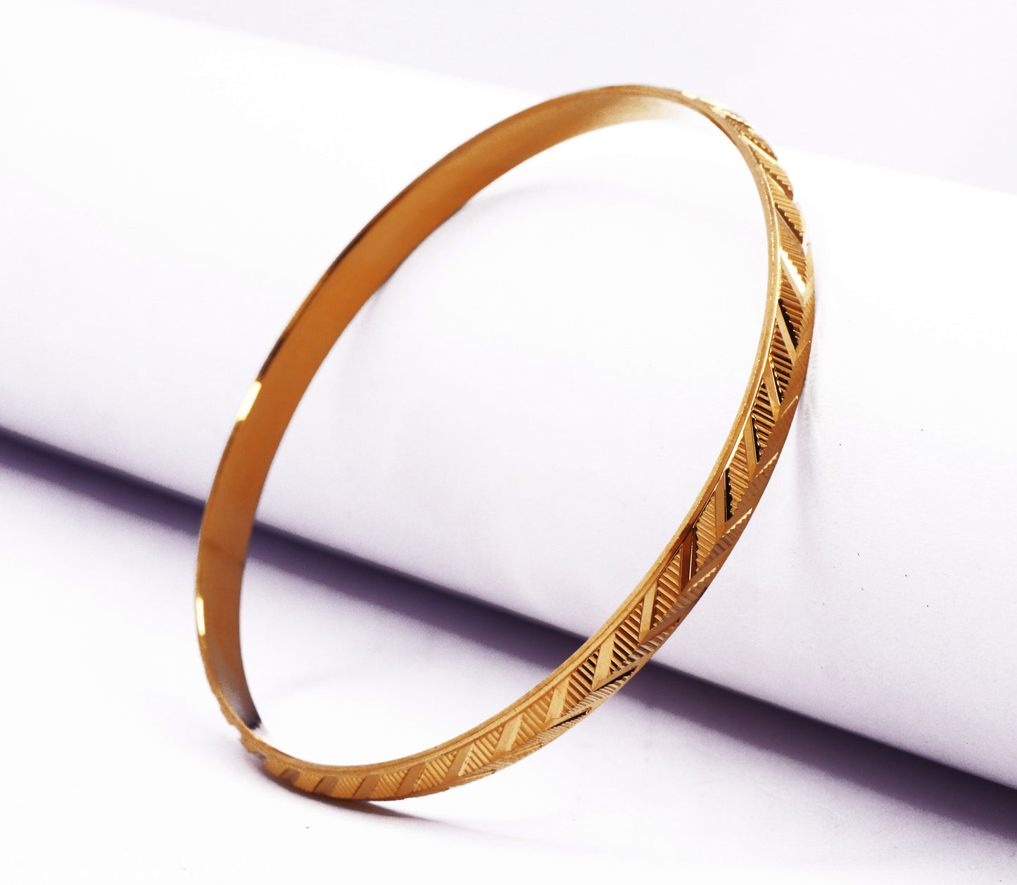 Gold Color V-Shape Pattern Kada