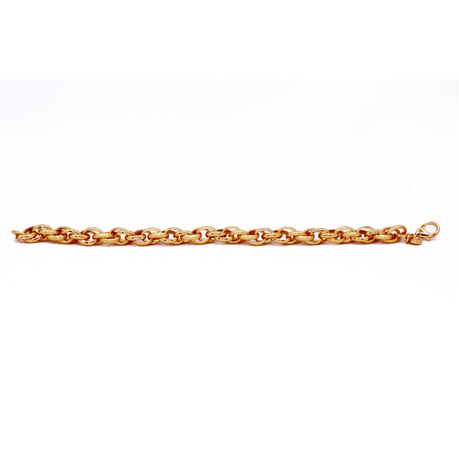 Gold color Men's Sandblasted Bracelet