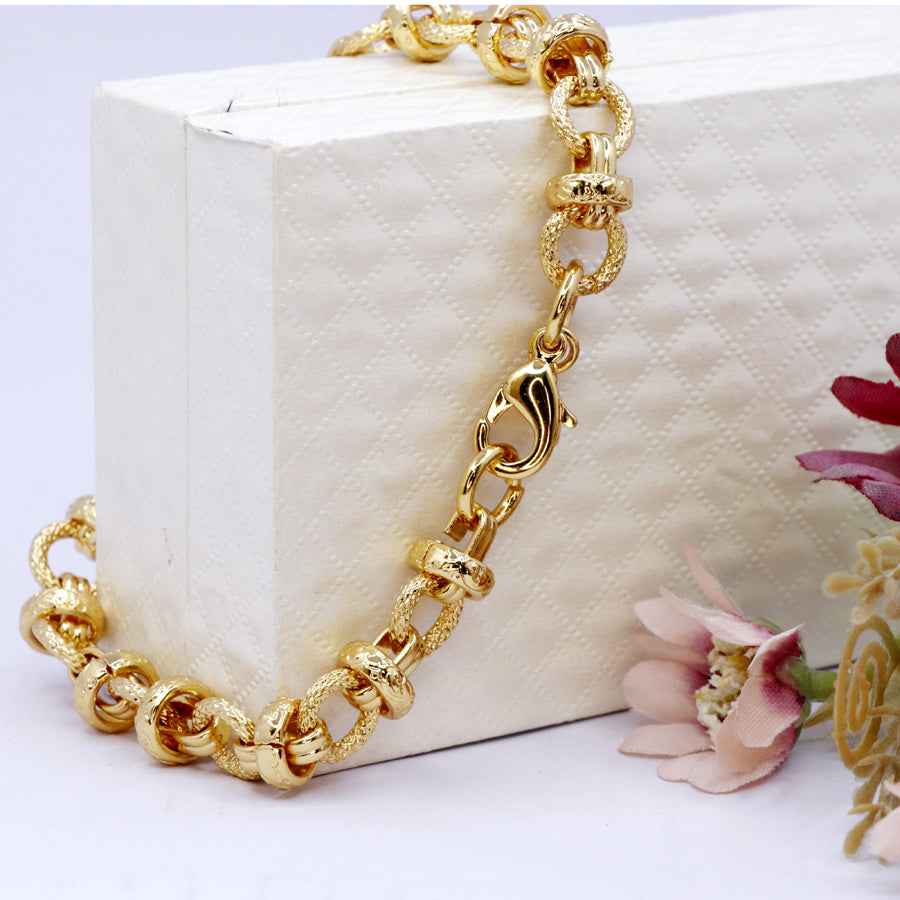 Gold color Rolo Chain Bracelet