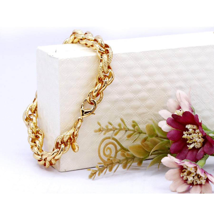 Gold color Men's Sandblasted Bracelet