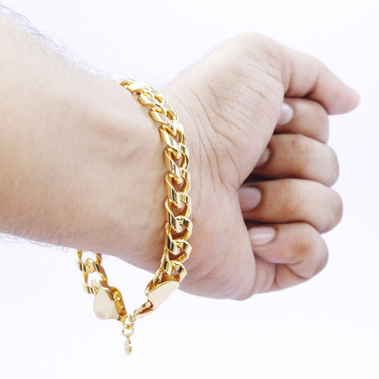 Gold color Curb Chain Bracelet