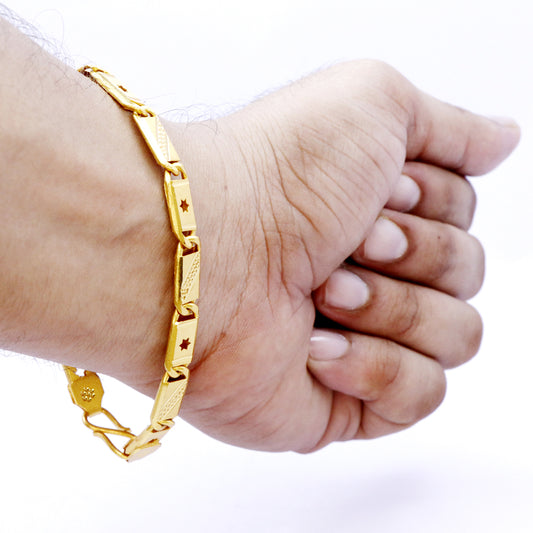 Gold color Box Link Bracelet