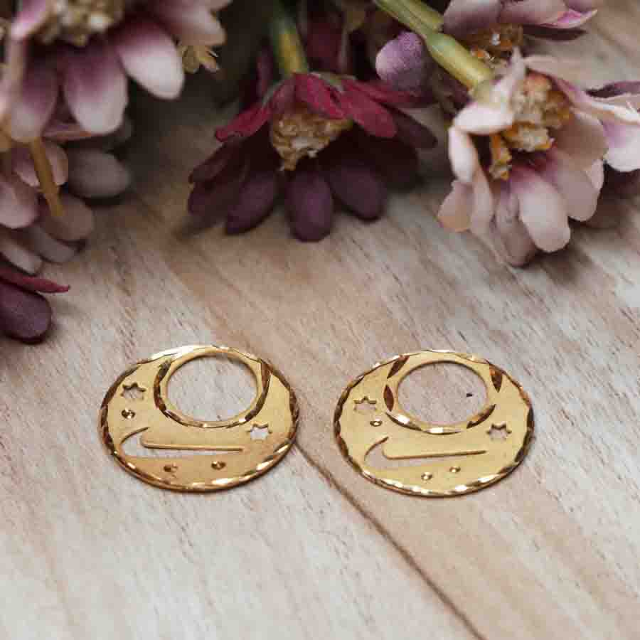 Gold color Nike Swoosh Earring