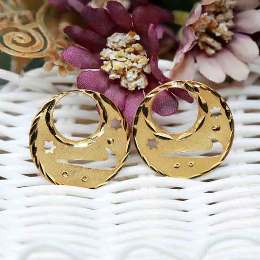 Gold color Nike Swoosh Earring
