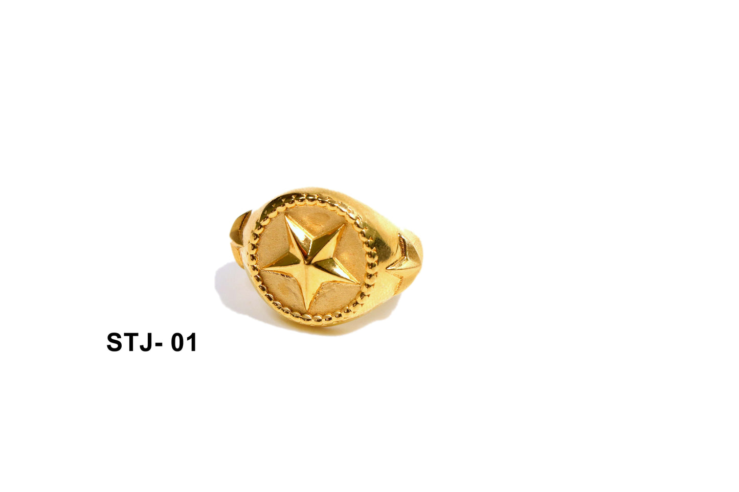 Gold-Plated Ring with Star Design