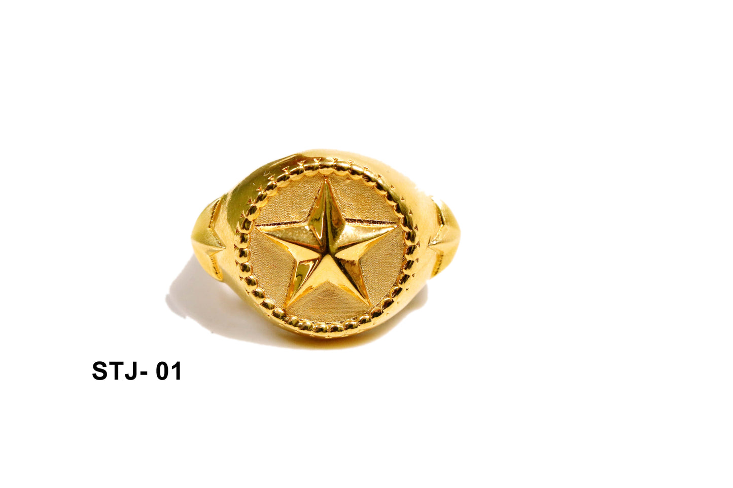 Gold-Plated Ring with Star Design