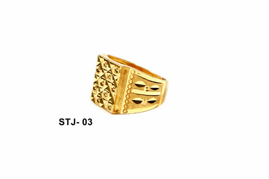 Gold-Plated Geometric Design Ring