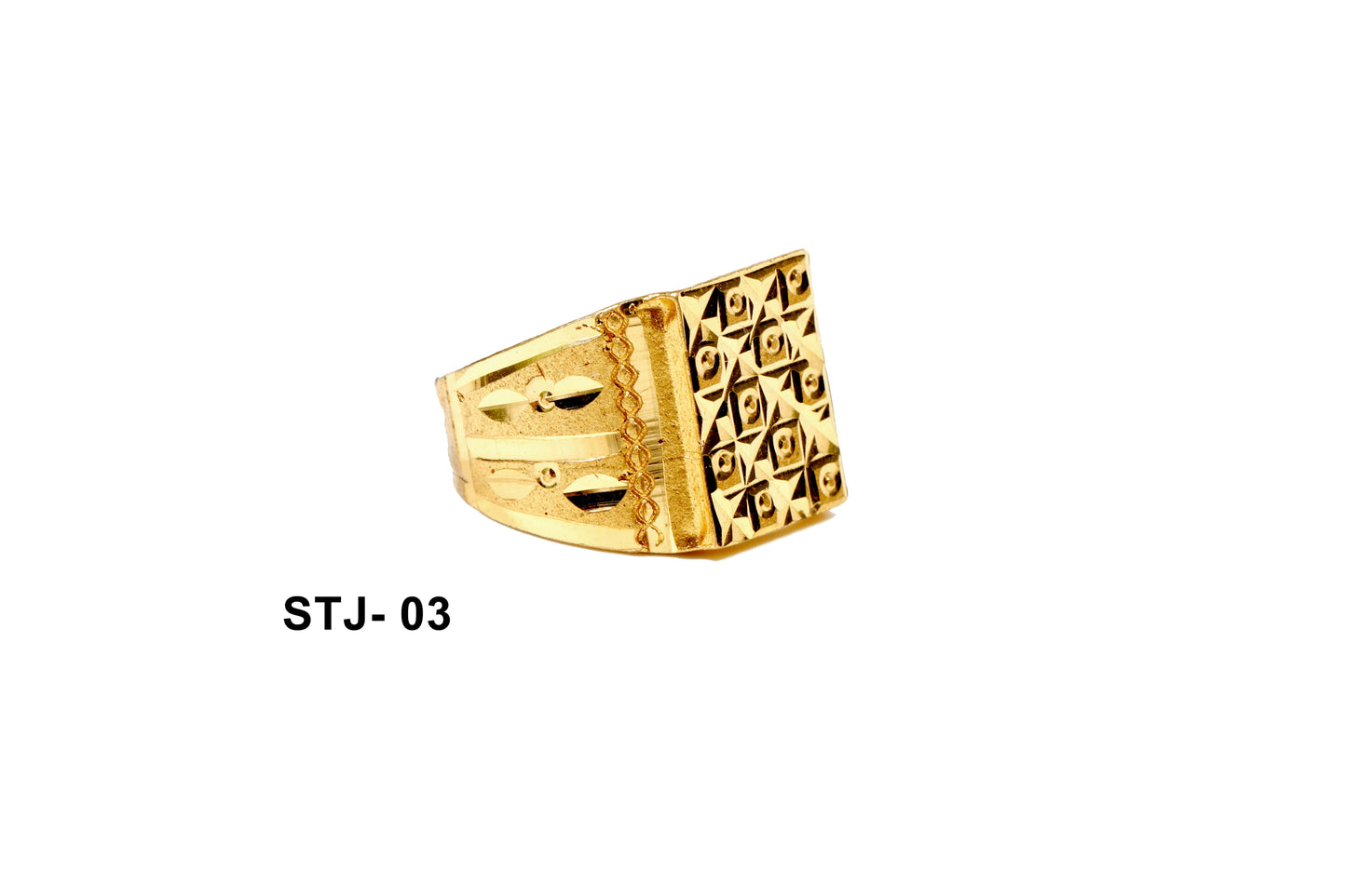 Gold-Plated Geometric Design Ring