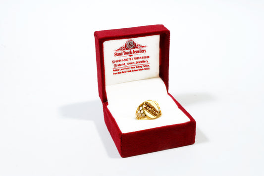 Men's Jaguar Emblem Gold Plated Ring