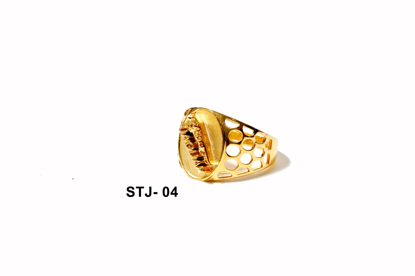 Men's Jaguar Emblem Gold Plated Ring