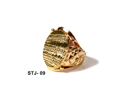 Men's Textured Gold Plated Ring