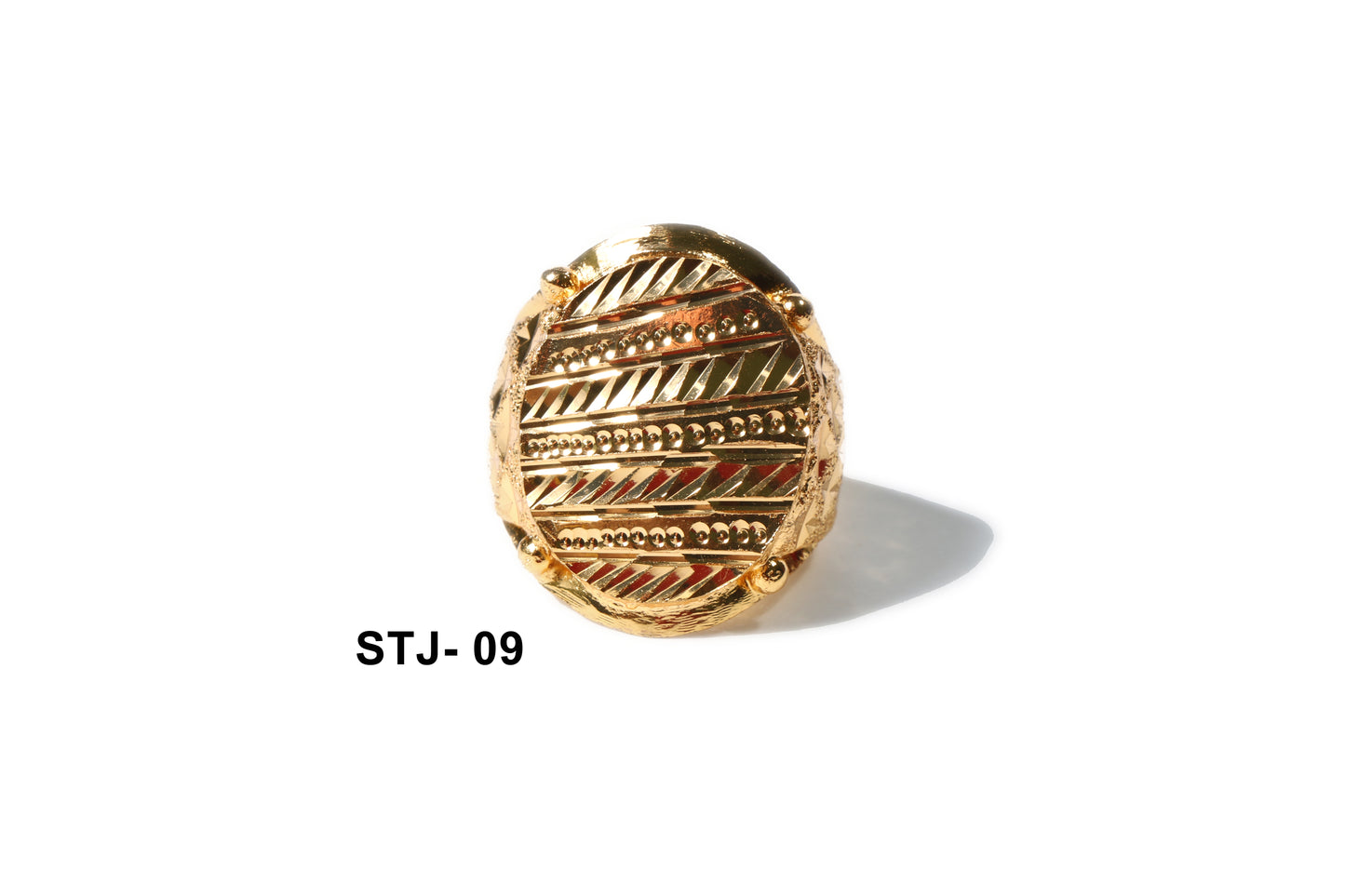 Men's Textured Gold Plated Ring