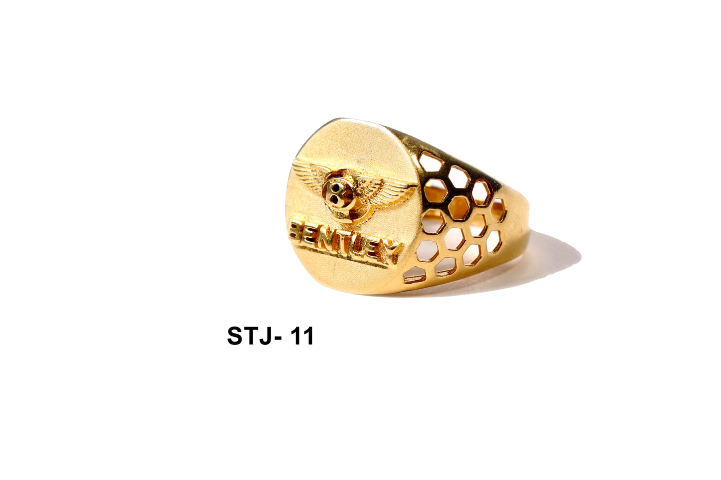 Gold-Toned Bentley-Inspired Men's Ring - Men's Jewellery