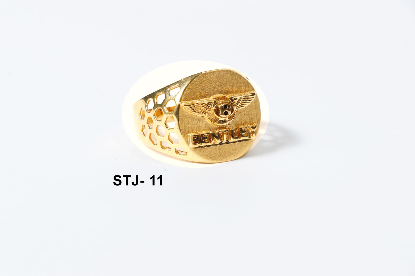 Gold-Toned Bentley-Inspired Men's Ring - Men's Jewellery