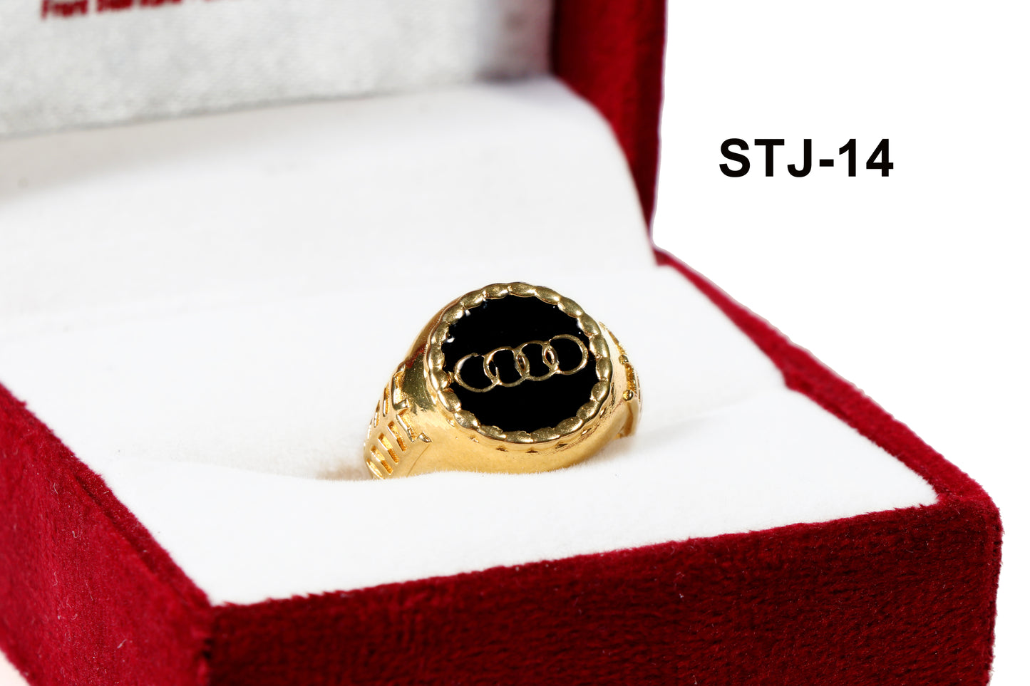 Men's Audi Emblem Gold Plated Ring