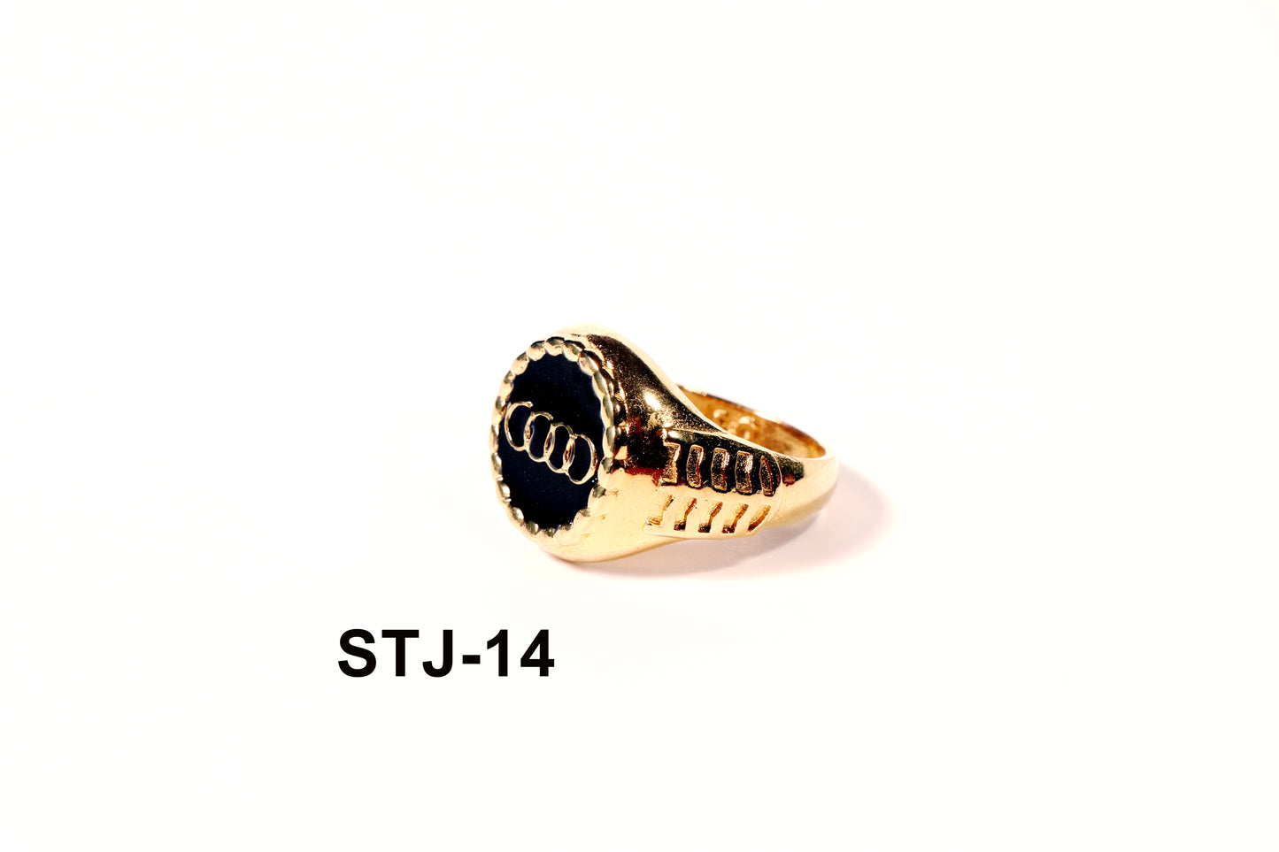 Men's Audi Emblem Gold Plated Ring