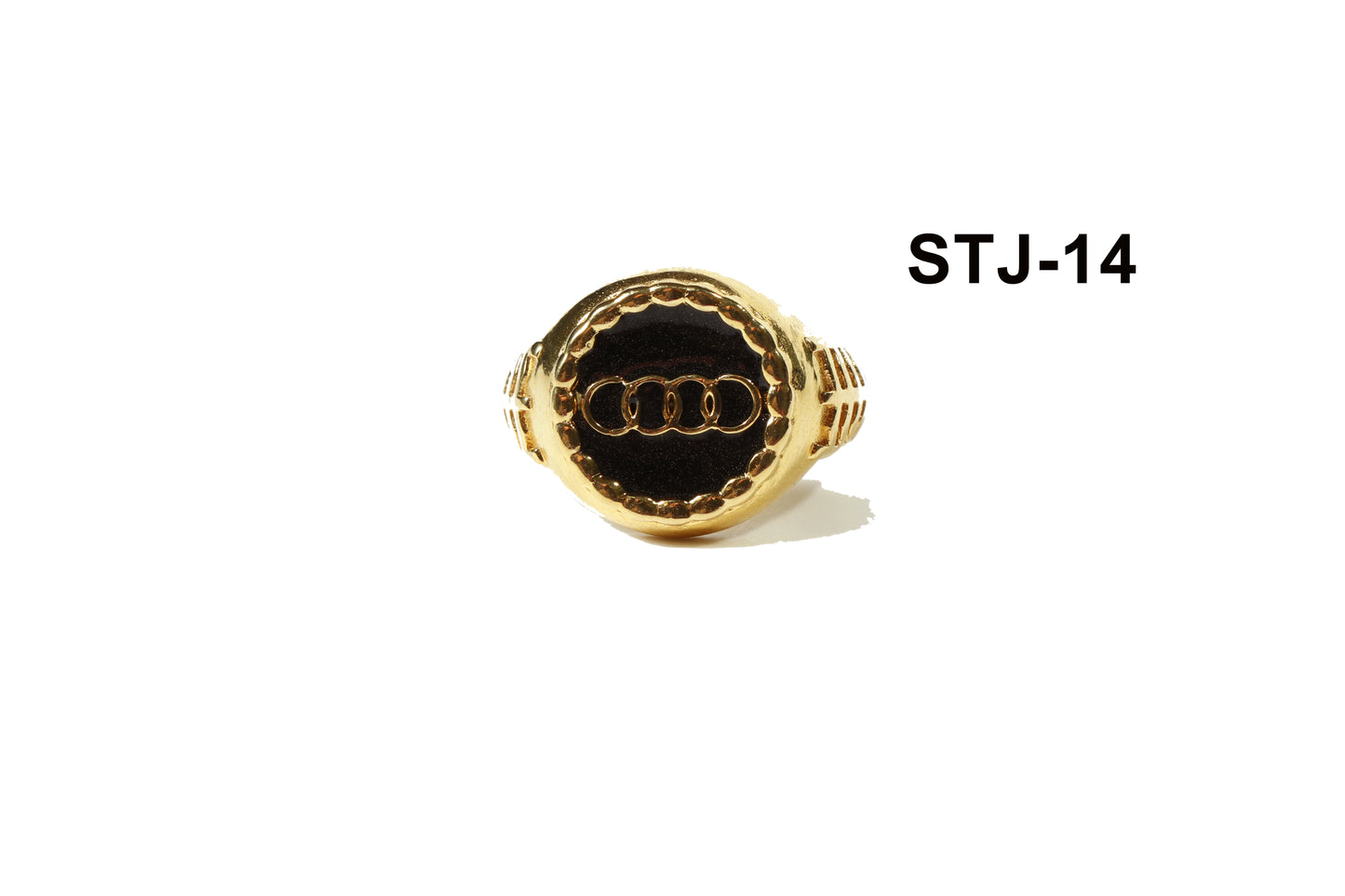 Men's Audi Emblem Gold Plated Ring