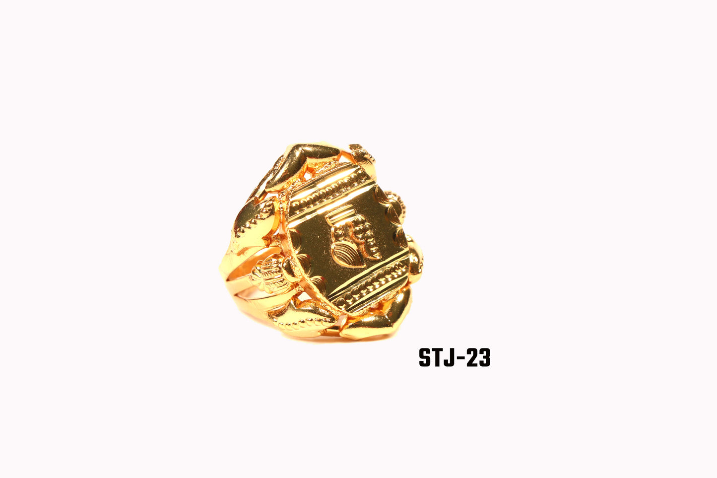 Gold Plated Ring for Men with Rectangular Design