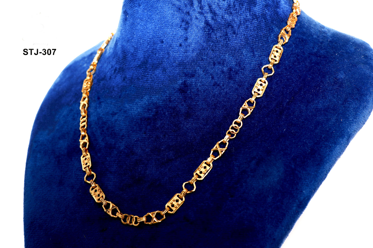 Gold-Toned Geometric Chain for Men - Unique and Stylish Men's Accessory