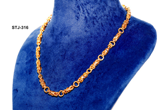 Statement Men's Chain in Gold Finish - Intricate Design Men's Accessories