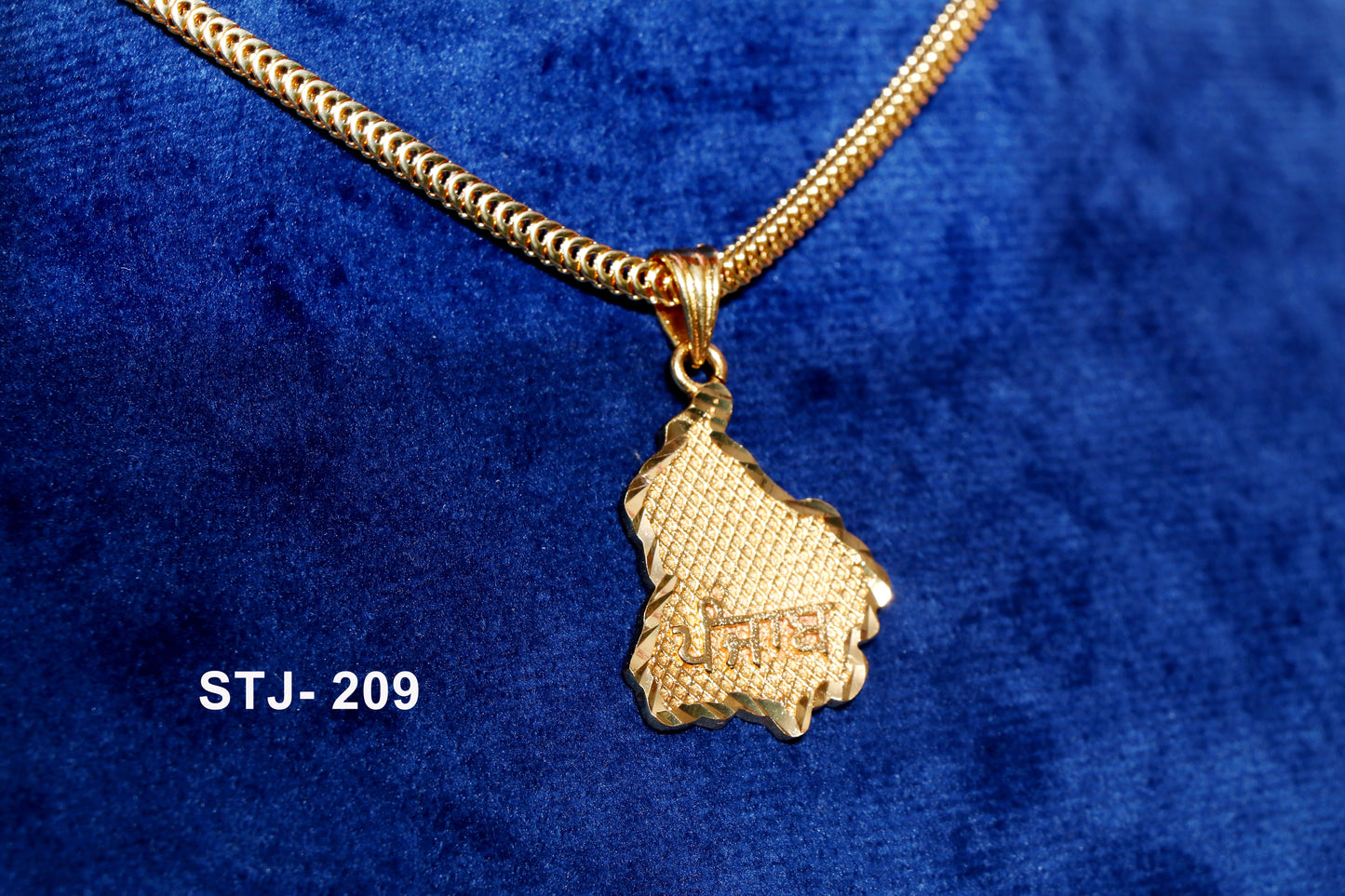 Gold Punjab Map Men's Locket - Jewellery for Men