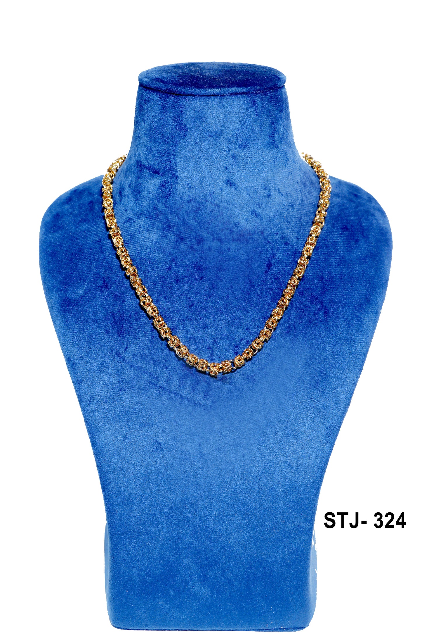 Men's Gold-Tone Chain Necklace - Intricate Interwoven Design - Men's Accessories