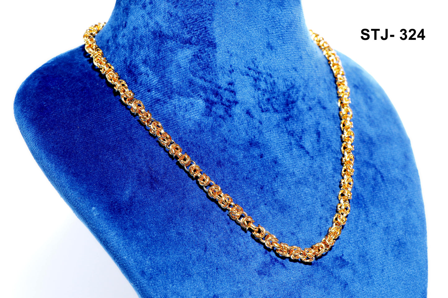 Men's Gold-Tone Chain Necklace - Intricate Interwoven Design - Men's Accessories