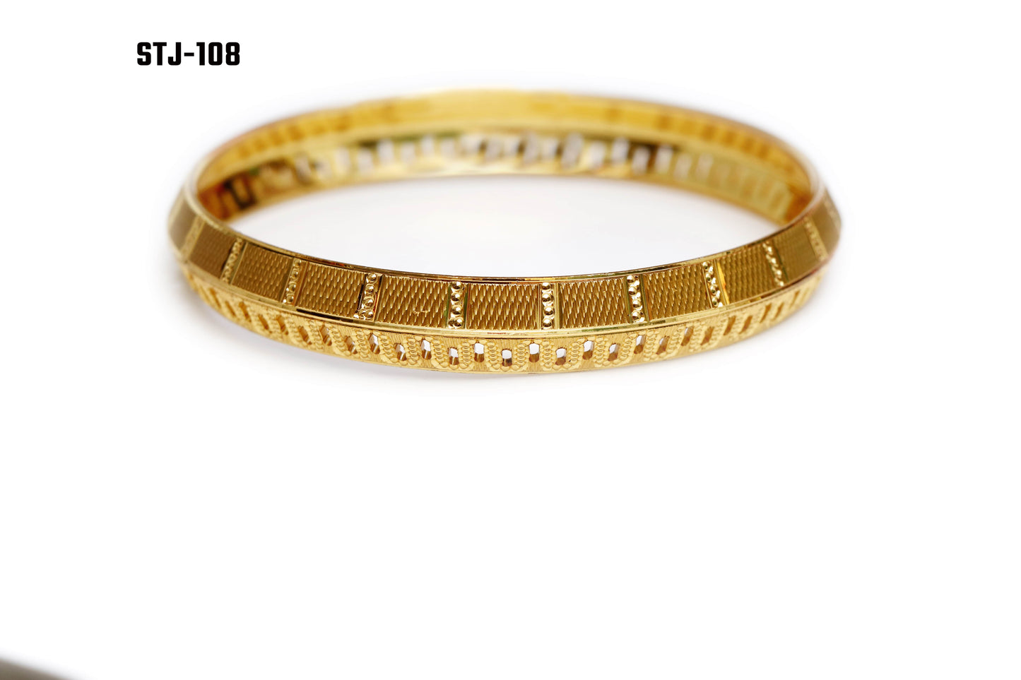 Stand Touch Jewellery Handmade Design Hand Brass Gold Plated kada Wrist Kada Bracelet for mens boys men male gents Kada | Kada for Men (Pack of 1)