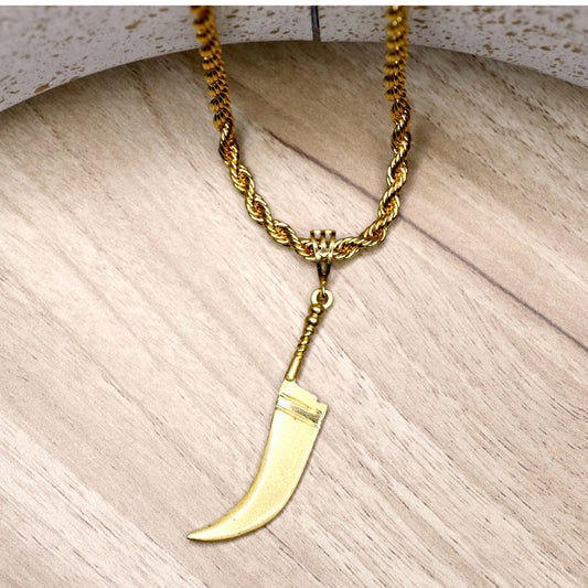 Men's Locket featuring Dagger with Chain