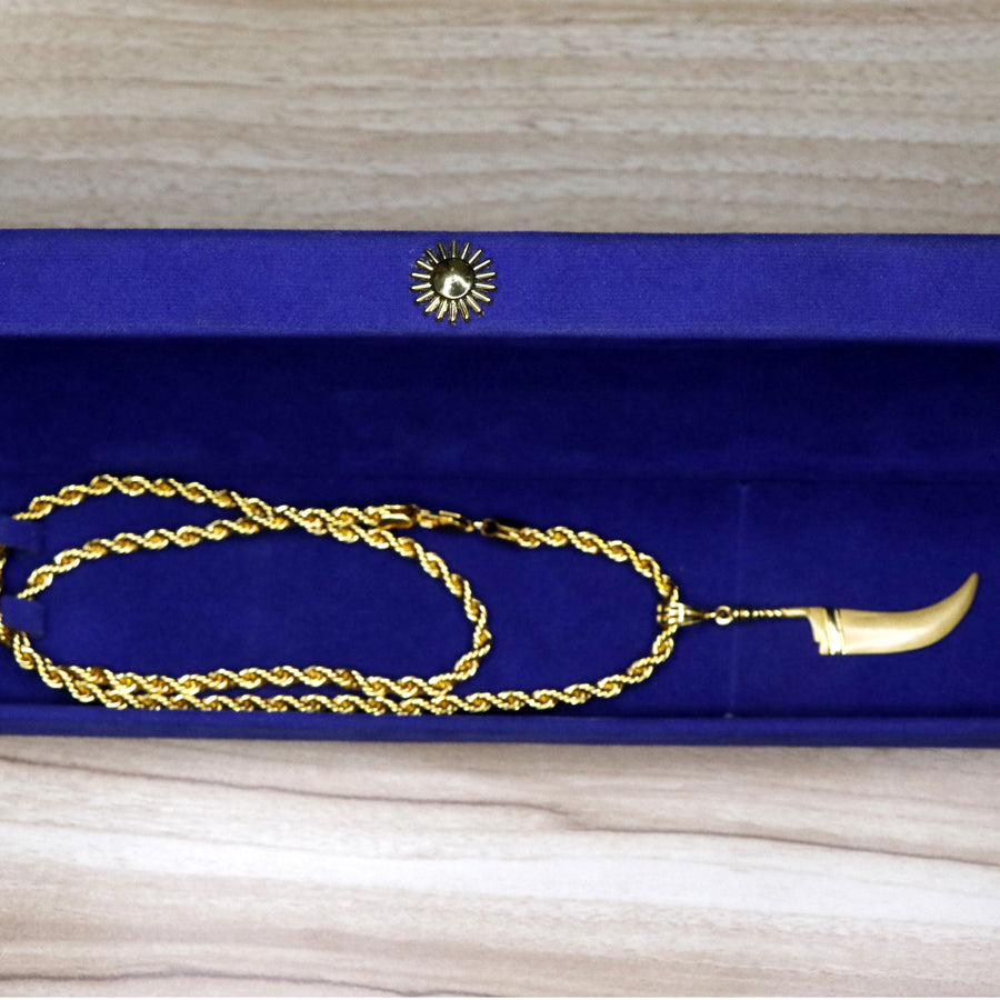Men's Locket featuring Dagger with Chain