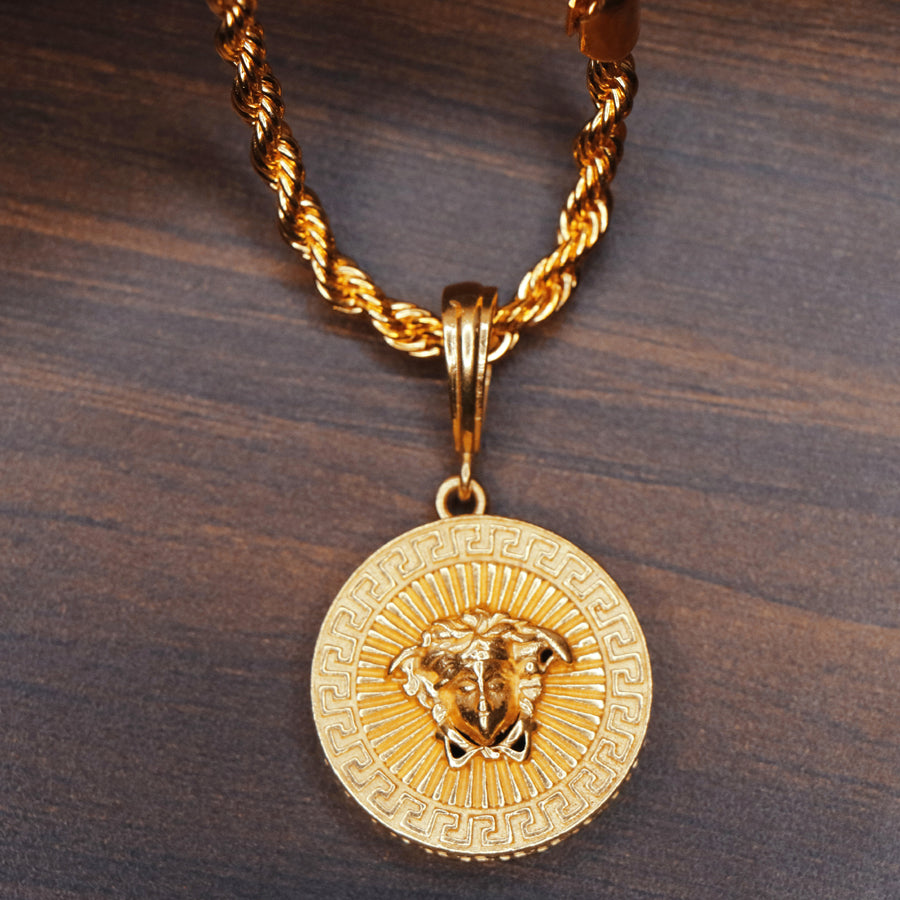 Animal Head Medallion Locket with Chain