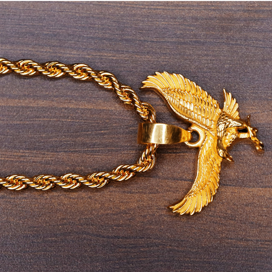 Eagle Pendant Locket with Chain