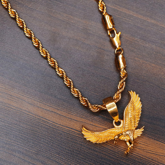 Eagle Pendant Locket with Chain
