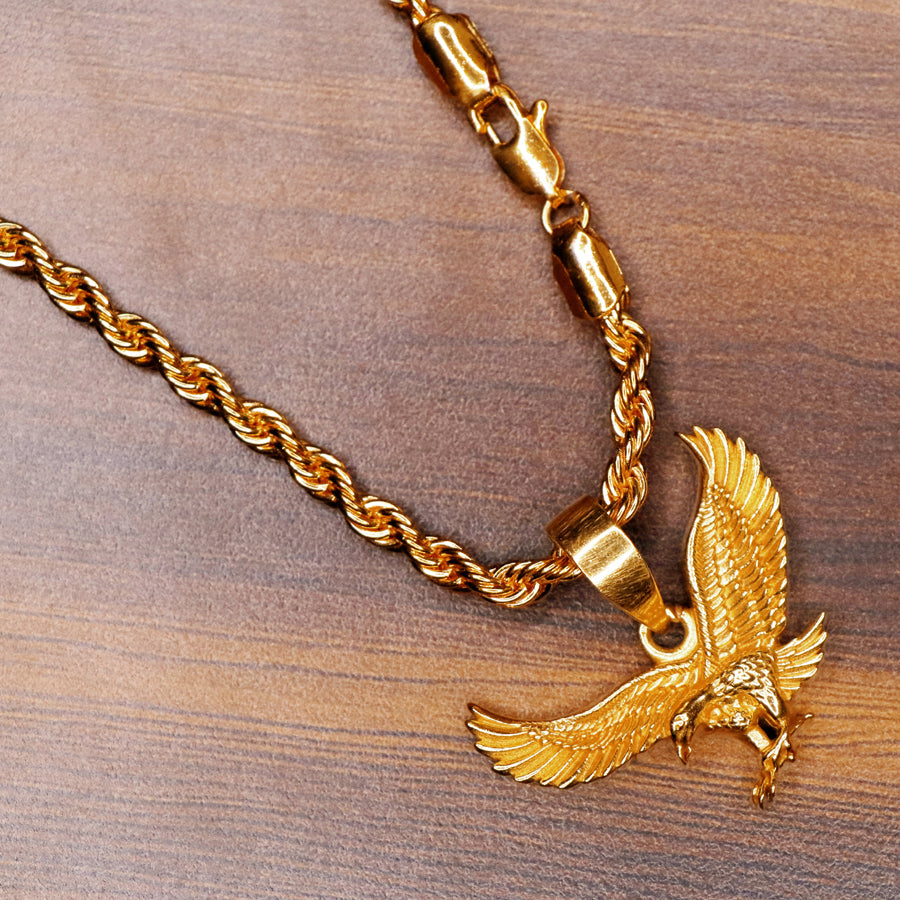 Eagle Pendant Locket with Chain