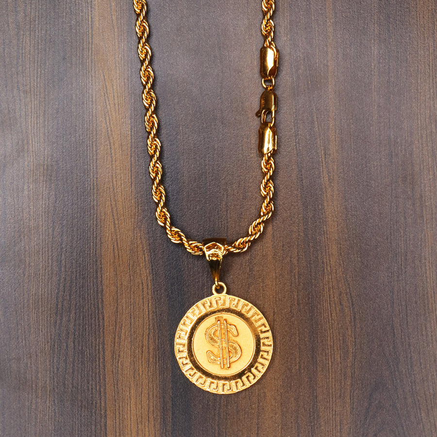 Dollar Medallion Locket with Chain